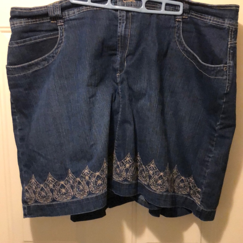 Gloria Vanderbilt Denim Skort 24W